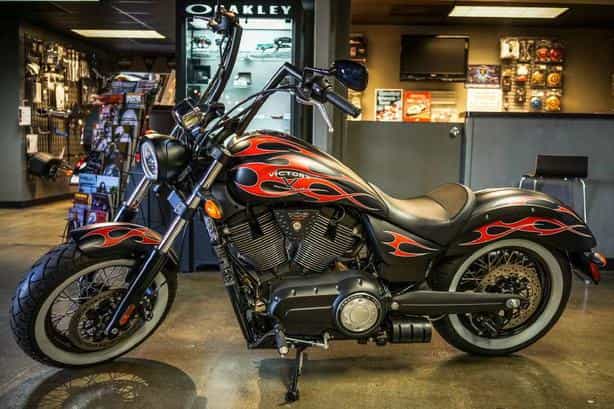 2014 Victory High Ball - Suede Black with Flames Cruiser Brea CA
