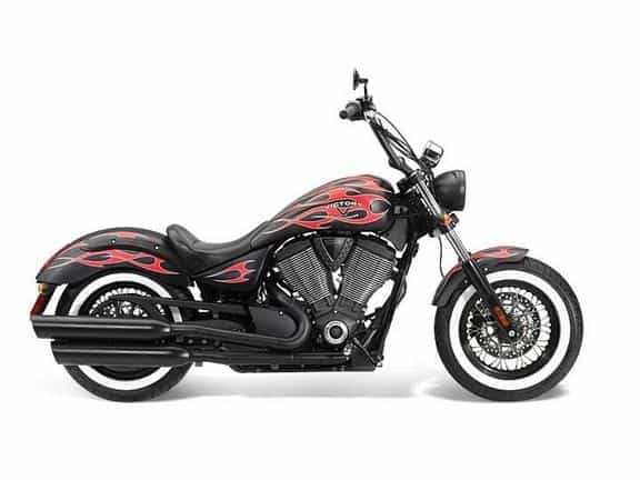 2014 Victory High Ball - Suede Black with Flames Cruiser North Mankato MN