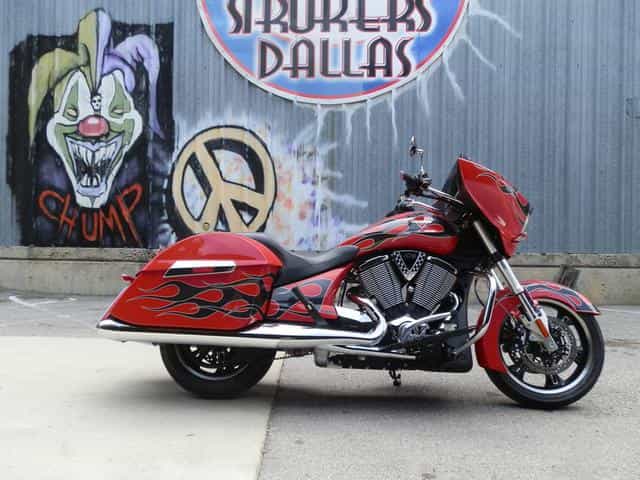 2015 Victory Cross Country Havasu Red with Black Flam Touring Dallas TX