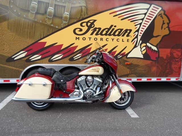 2015 Indian Chieftain Indian Red/Ivory Cream Touring Lakeland FL