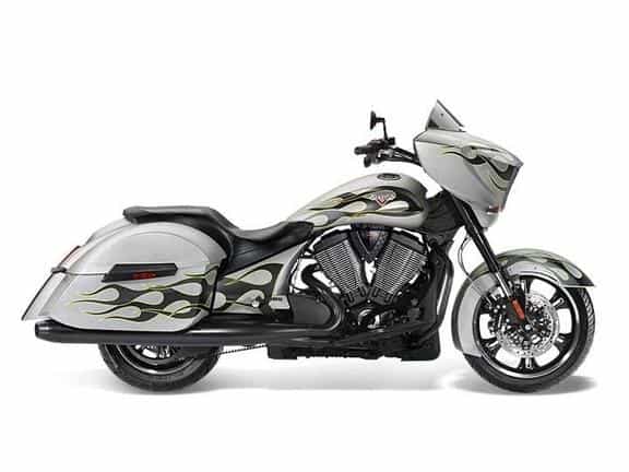 2014 Victory Cross Country Suede Silver with Flames Touring Wichita Falls TX