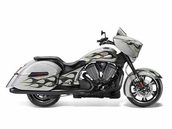 2014 Victory Cross Country Suede Silver with Flames Cruiser Brea CA