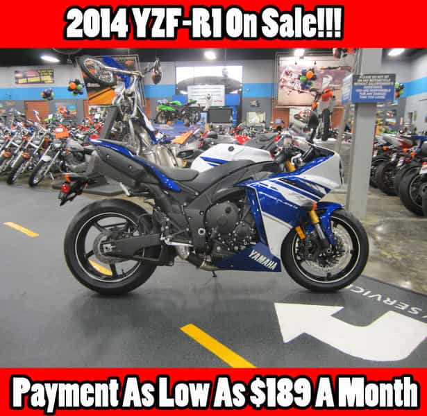 2014 Yamaha YZF-R1 Team Yamaha Blue/White Sportbike Long Beach CA